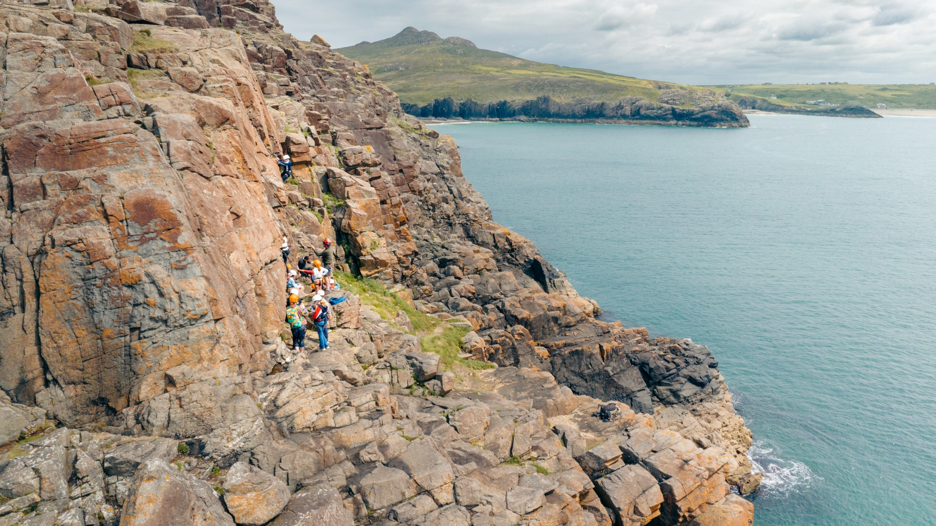 rock climbing St Davids headland Pembrokeshire