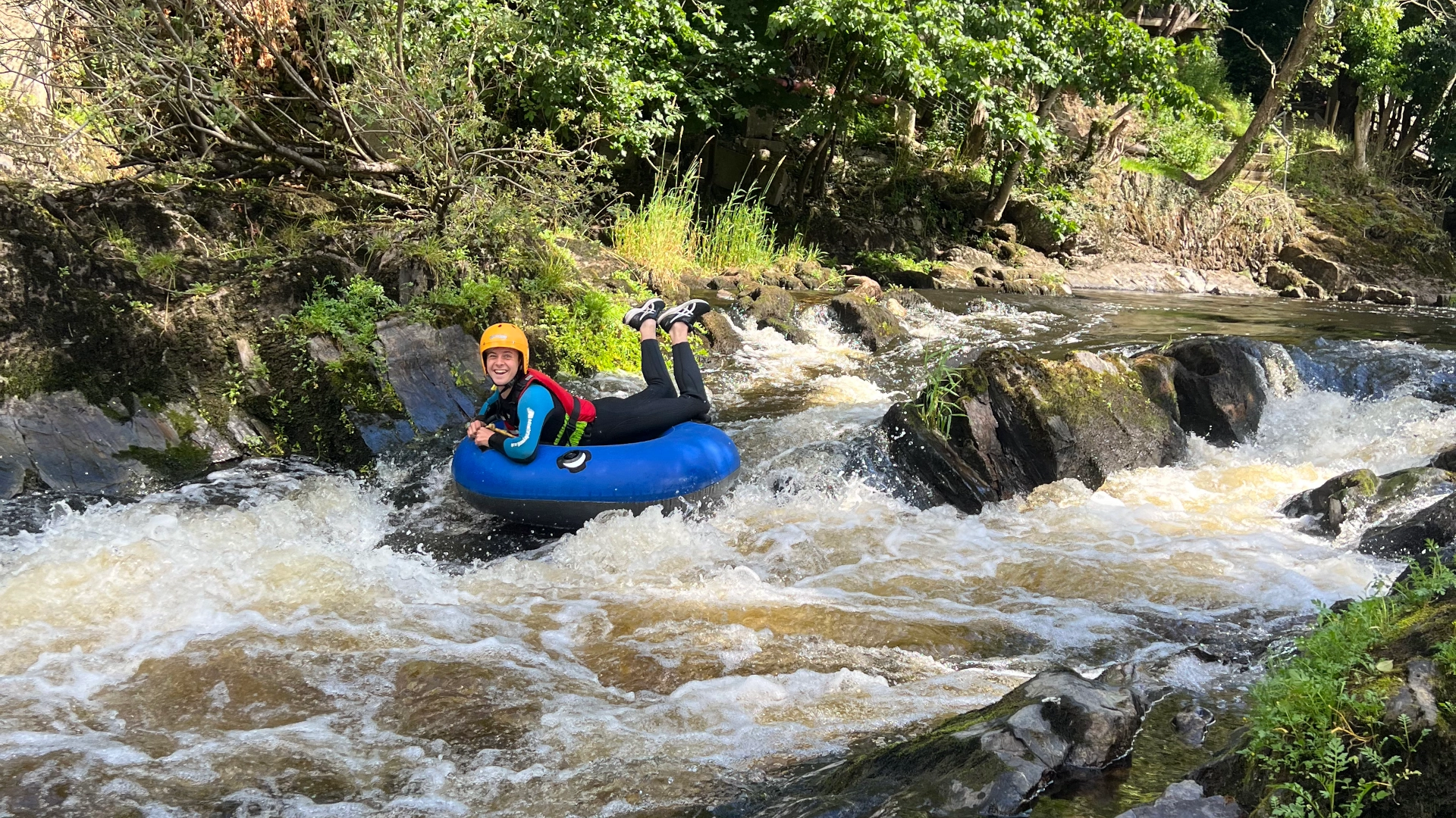 fun white water tubing session