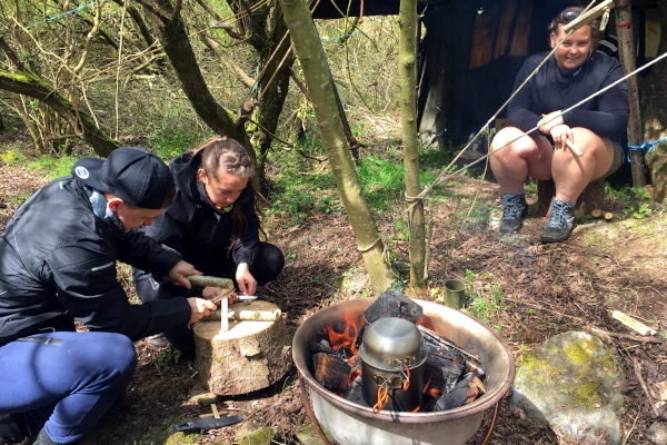 Bushcraft session in Cardigan