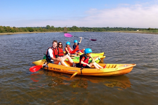 West Wales kayak with family on holiday