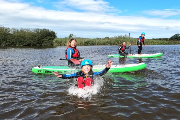 Paddle boarding in Cardigan, West Wales