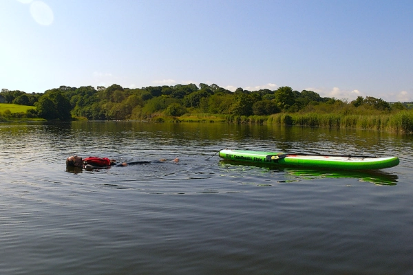 relaxing paddle board trip