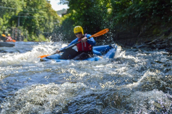 fun river kayaking in Wales
